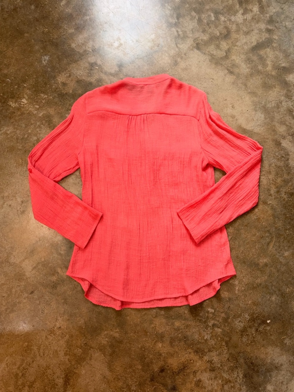 Zac & Rachel Coral Gauze Peasant Blouse Lightweight Top - Picture 3 of 9